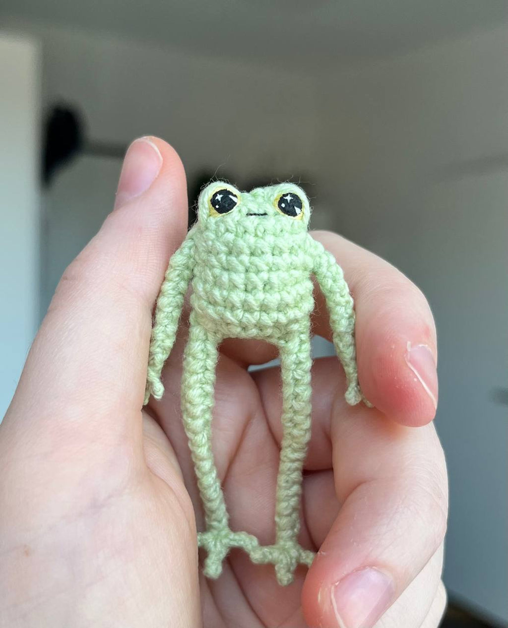 Small light green frog